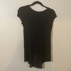 Womens black shirt with lace back